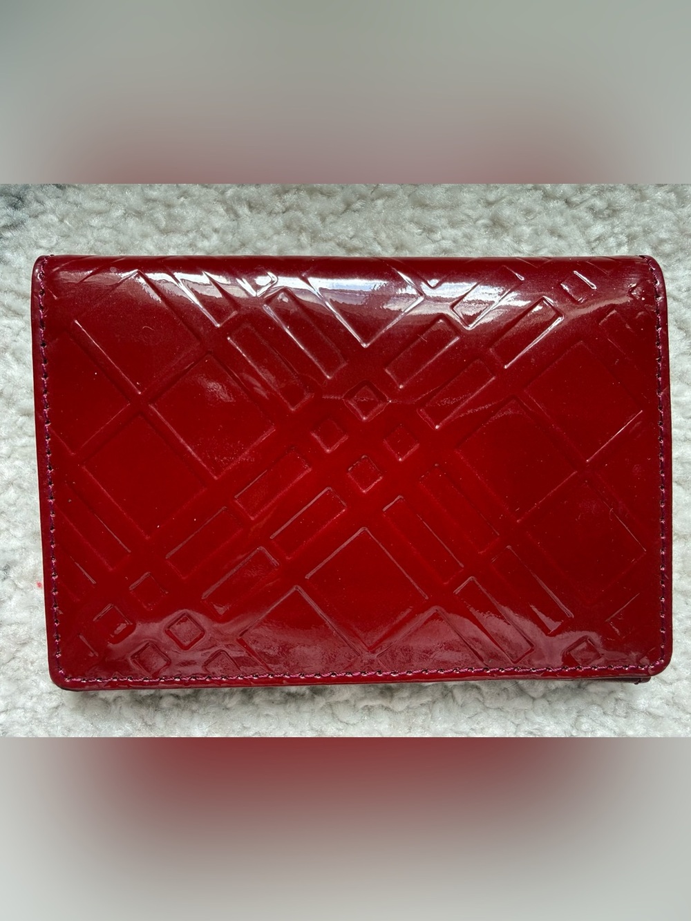 Burberry Red Leather Card Holder - Picture 2 of 5